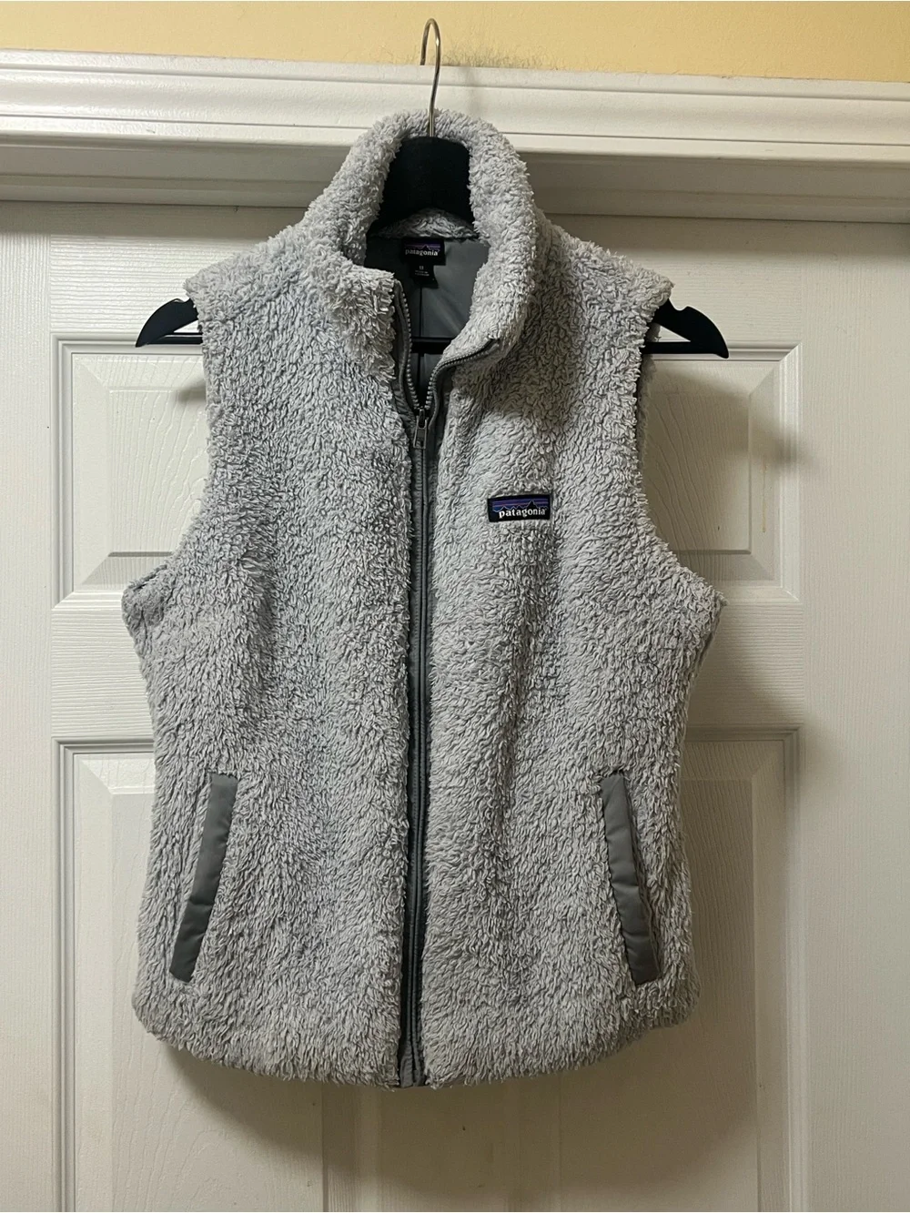 Patagonia Light Gray Sherpa Fleece Vest